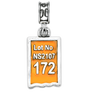 Military Jewelry, Military Charms, Military Gifts, Moving Place Tag Orange