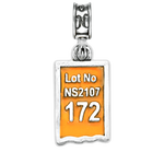 Military Jewelry, Military Charms, Military Gifts, Moving Place Tag Orange