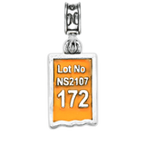Military Jewelry, Military Charms, Military Gifts, Moving Place Tag Orange