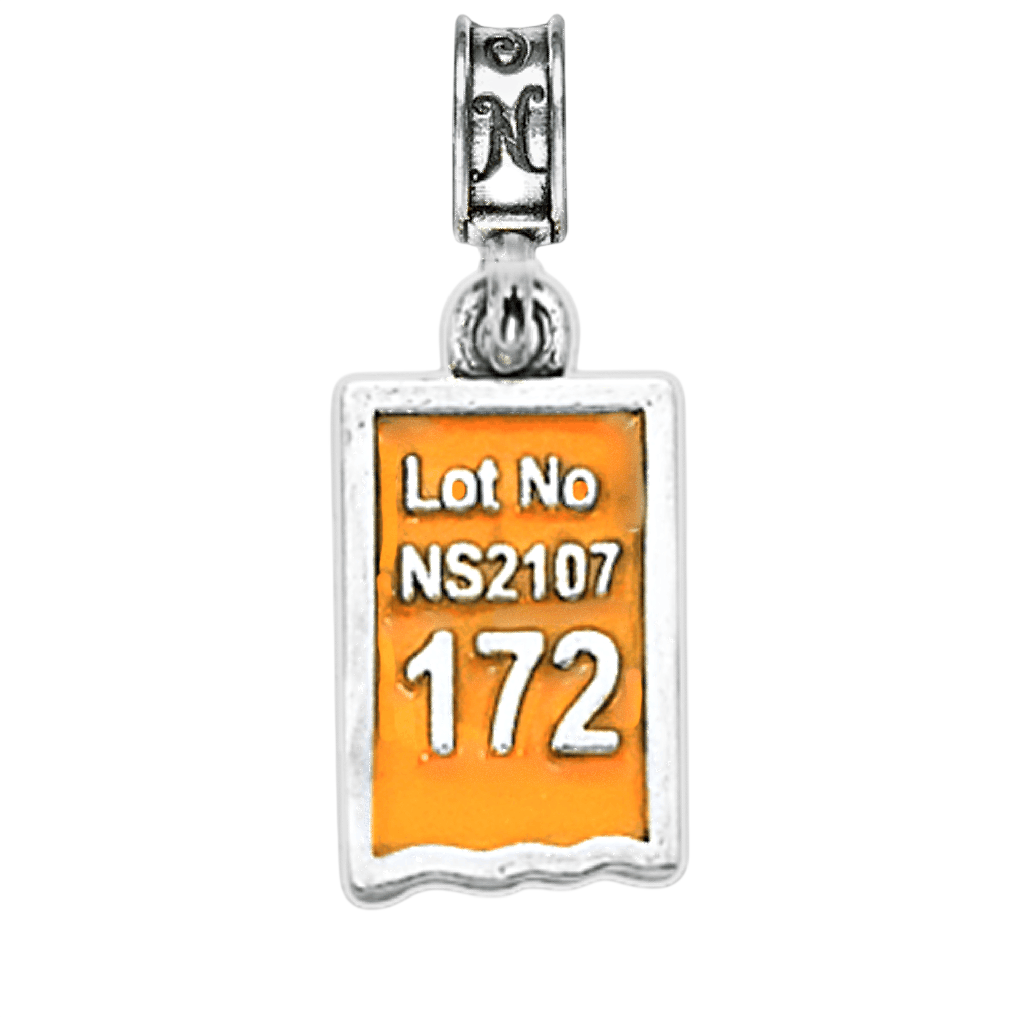 Military Jewelry, Military Charms, Military Gifts, Moving Place Tag Orange