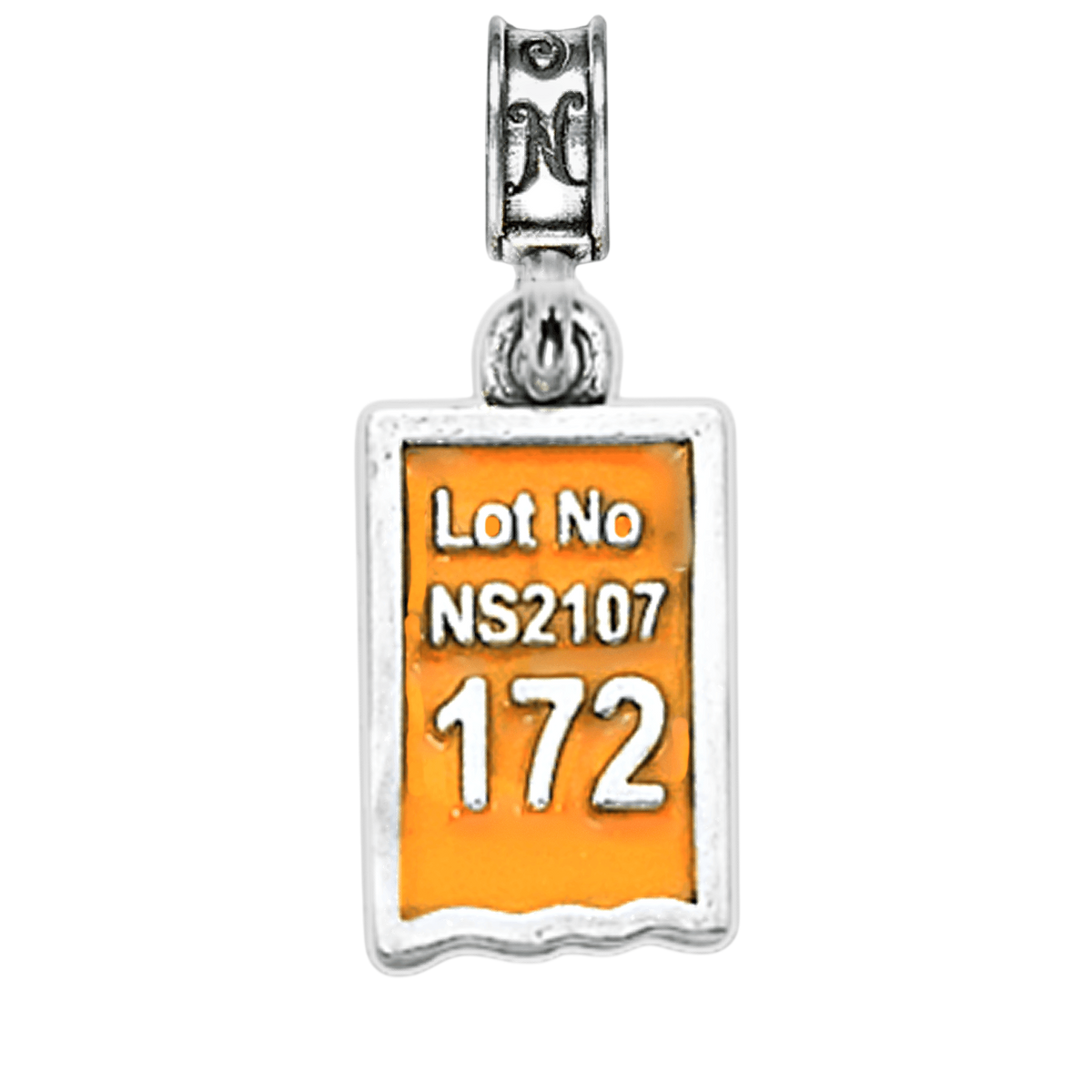 Military Jewelry, Military Charms, Military Gifts, Moving Place Tag Orange