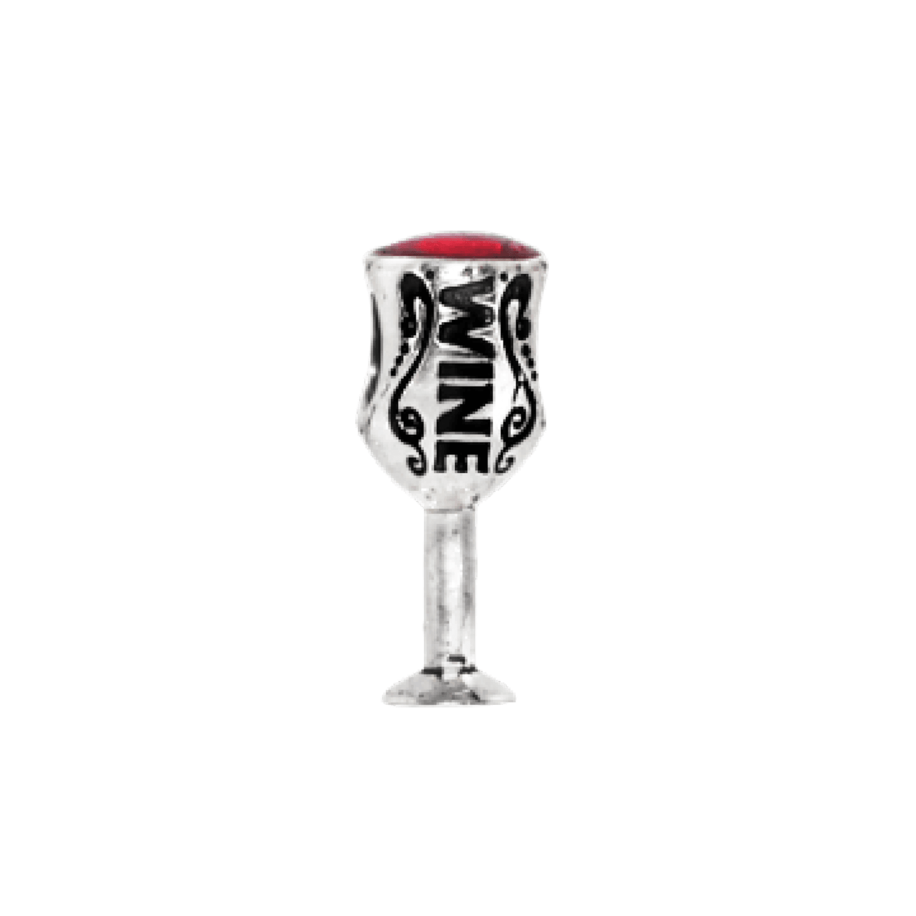 Red Wine Bead Charm, military charms, military jewelry, sterling silver charms, sterling silver jewelry, military gifts