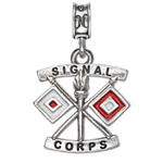 Military Jewelry, Military Charms, Marine Corps, USMC, Military Gifts, Signal Corps Charm