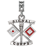 Military Jewelry, Military Charms, Marine Corps, USMC, Military Gifts, Signal Corps Charm