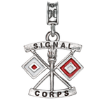 Military Jewelry, Military Charms, Marine Corps, USMC, Military Gifts, Signal Corps Charm