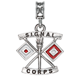 Military Jewelry, Military Charms, Marine Corps, USMC, Military Gifts, Signal Corps Charm