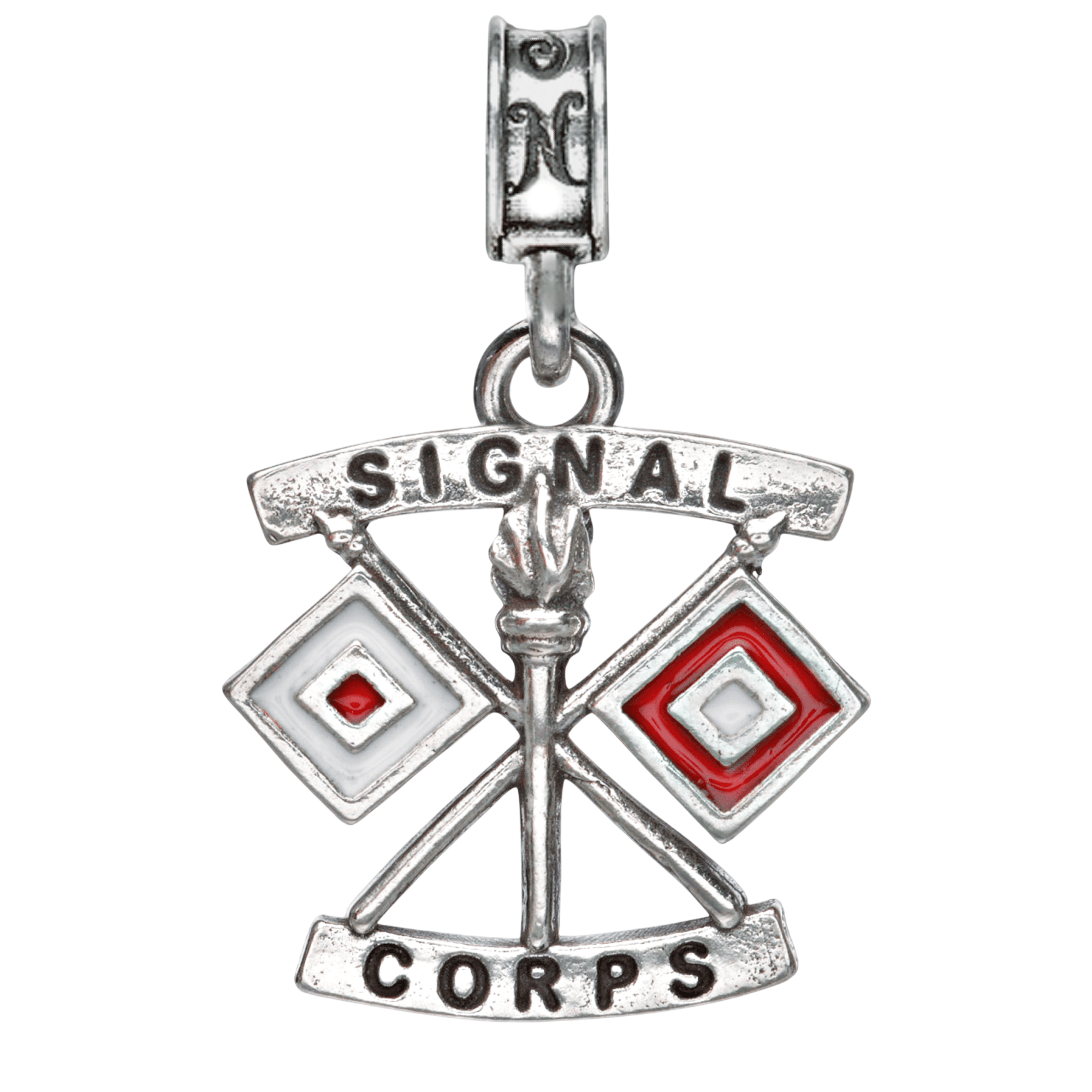 Military Jewelry, Military Charms, Marine Corps, USMC, Military Gifts, Signal Corps Charm