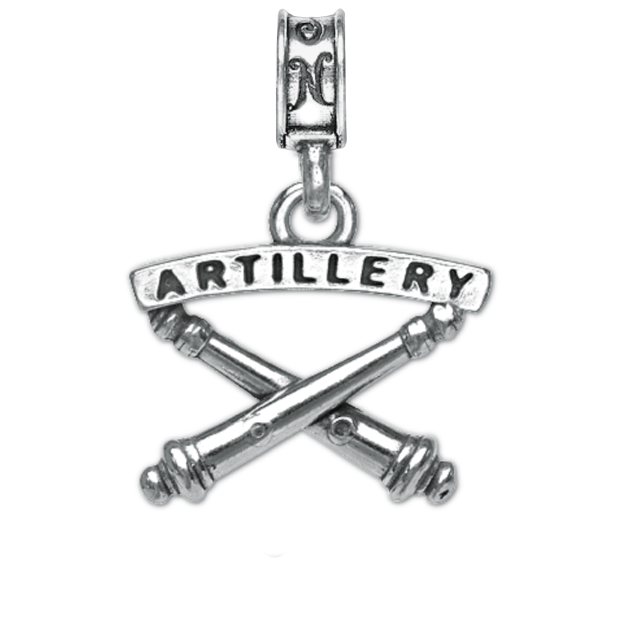 Military Jewelry, Military Charms, Marine Corps, USMC, Military Gifts, Artillery Badge Charm