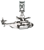 Sterling Silver Ch53 Military Helicopter charm, military jewelry, military charm. USMC , Army