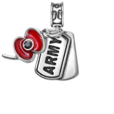 Military Jewelry, Military Charms, United States Army, Military Gifts, Dog Tag, Army Poppy