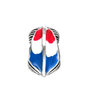 Native Feather (R/W/B) Bead Charm