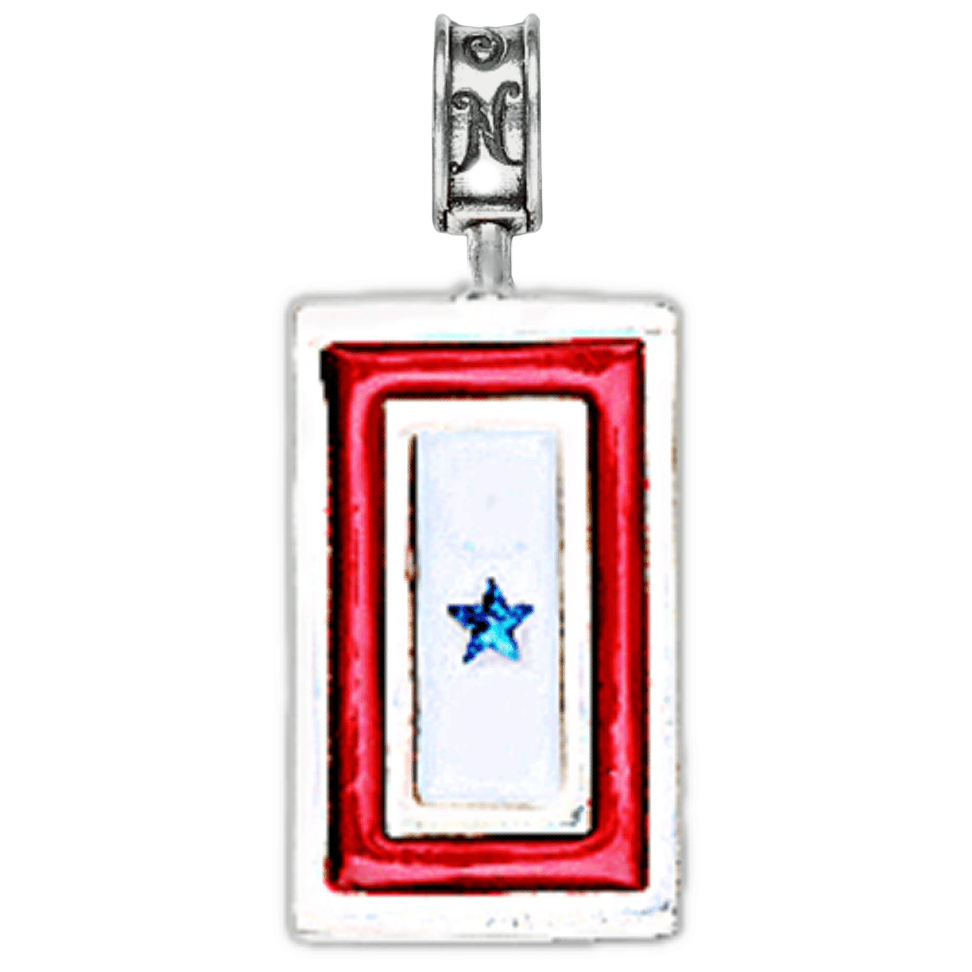 Blue Star Flag Charm- Pendant