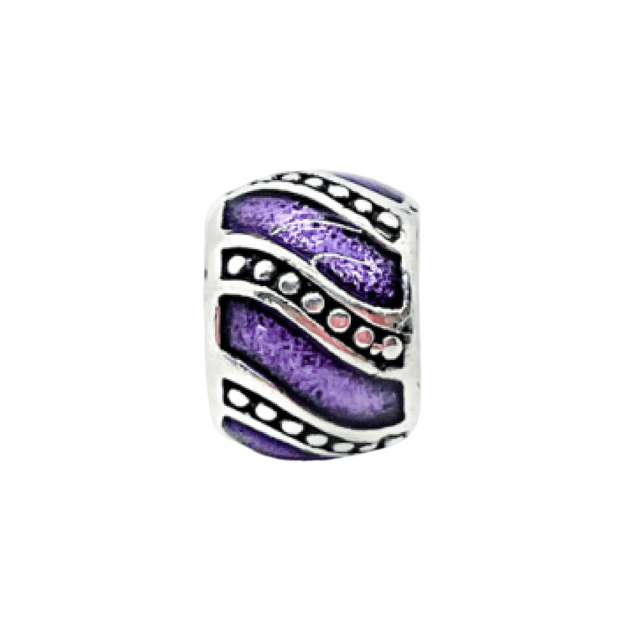 Swirl Purple Bead Charm