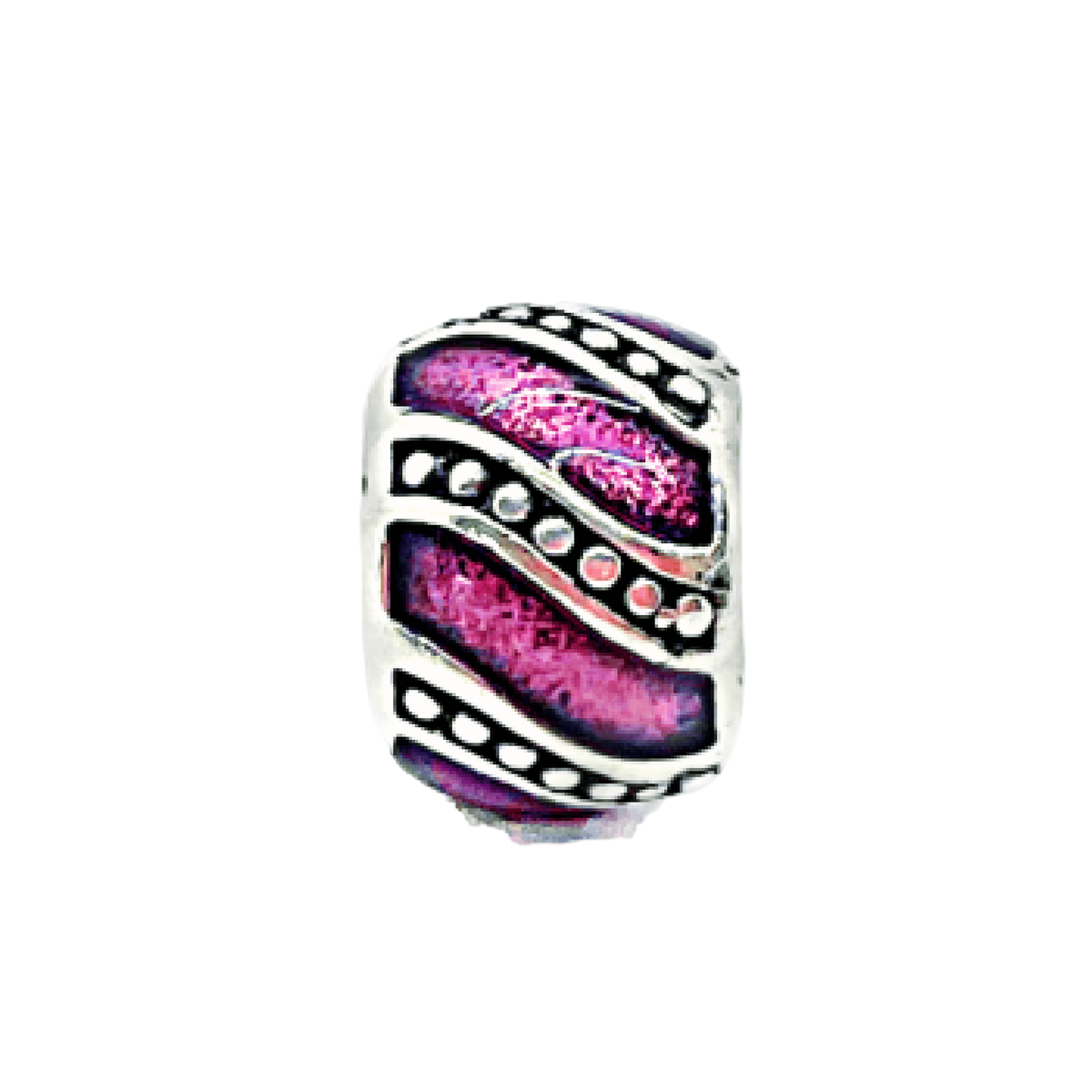 Swirl Pink Bead Charm