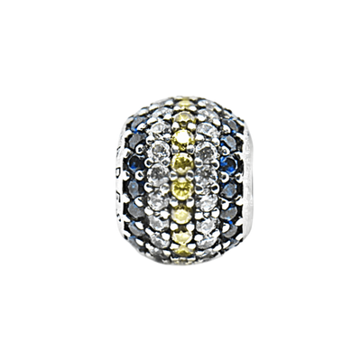 Navy Petite Pave Bead Charm
