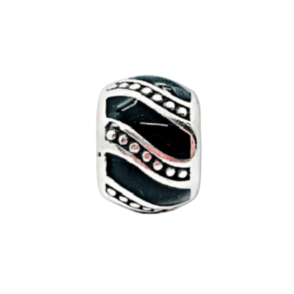 Swirl Black Bead Charm