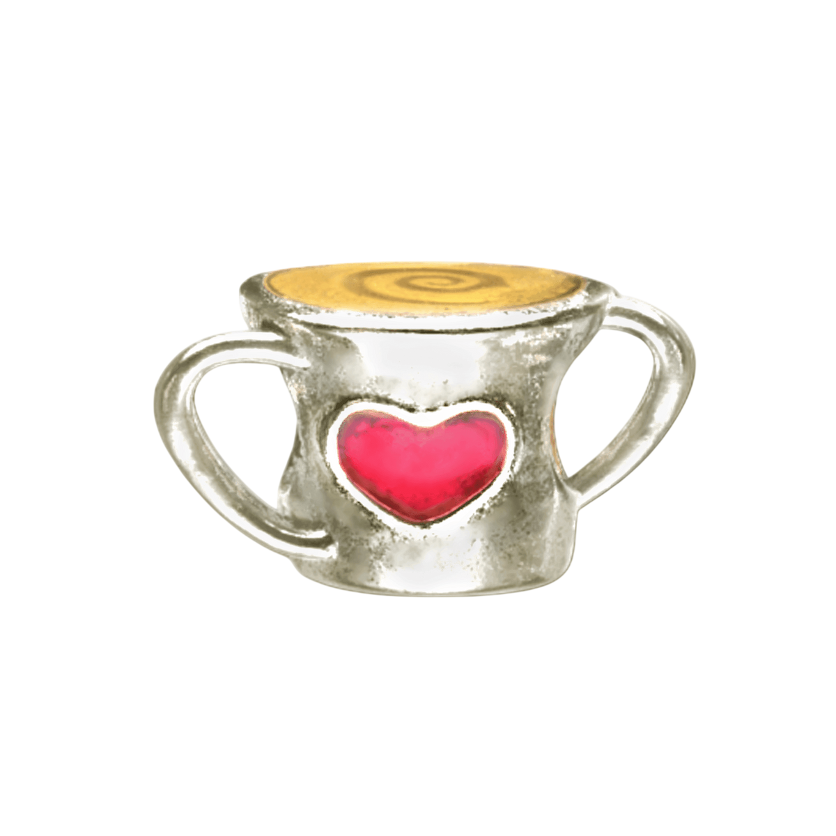My Cup Runneth Over Coffee Cup Bead Charm