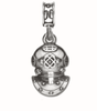 Military Jewelry, Military Charms, Military Gifts, USMC, USAF, NAVY, Dive Helmet Charm