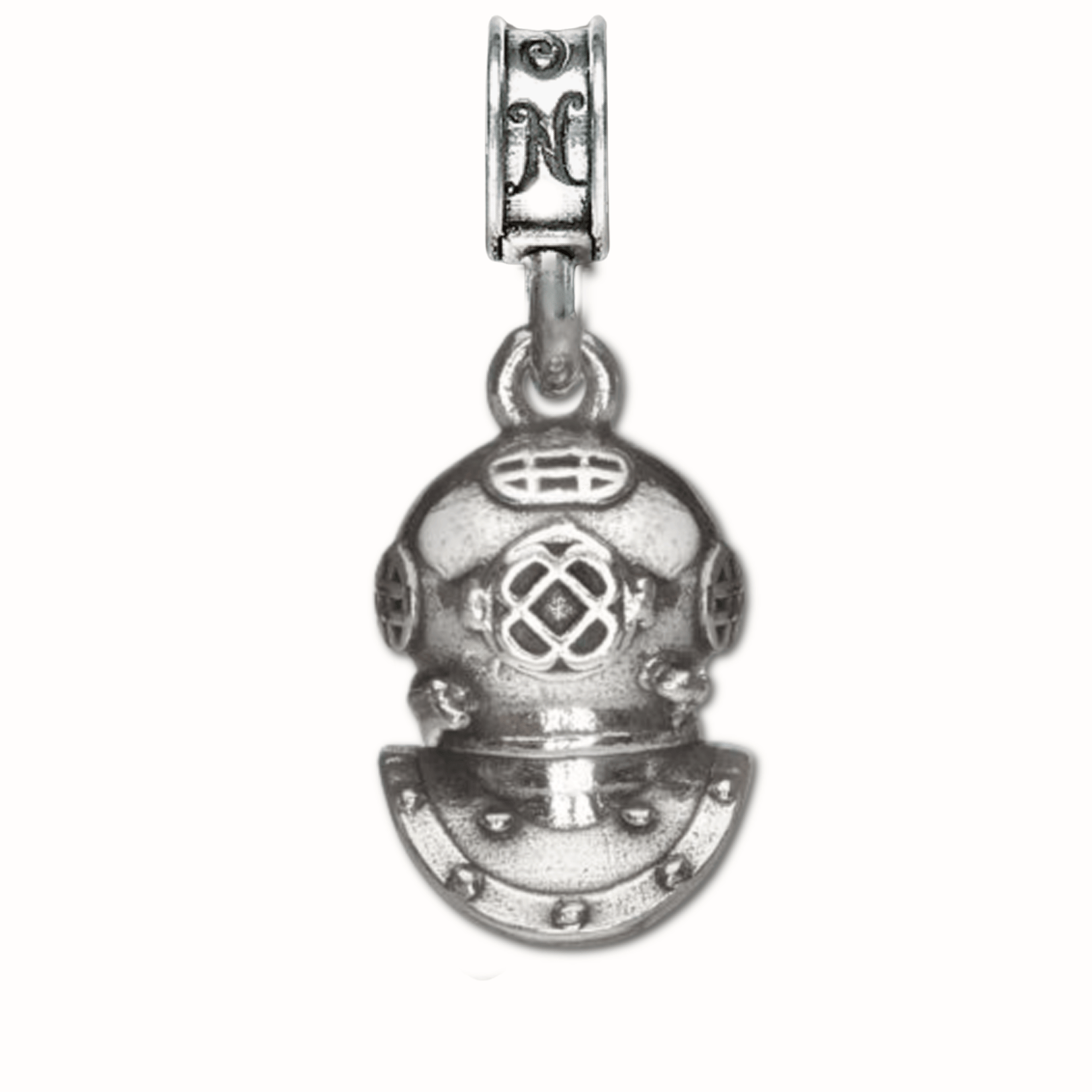 Military Jewelry, Military Charms, Military Gifts, USMC, USAF, NAVY, Dive Helmet Charm