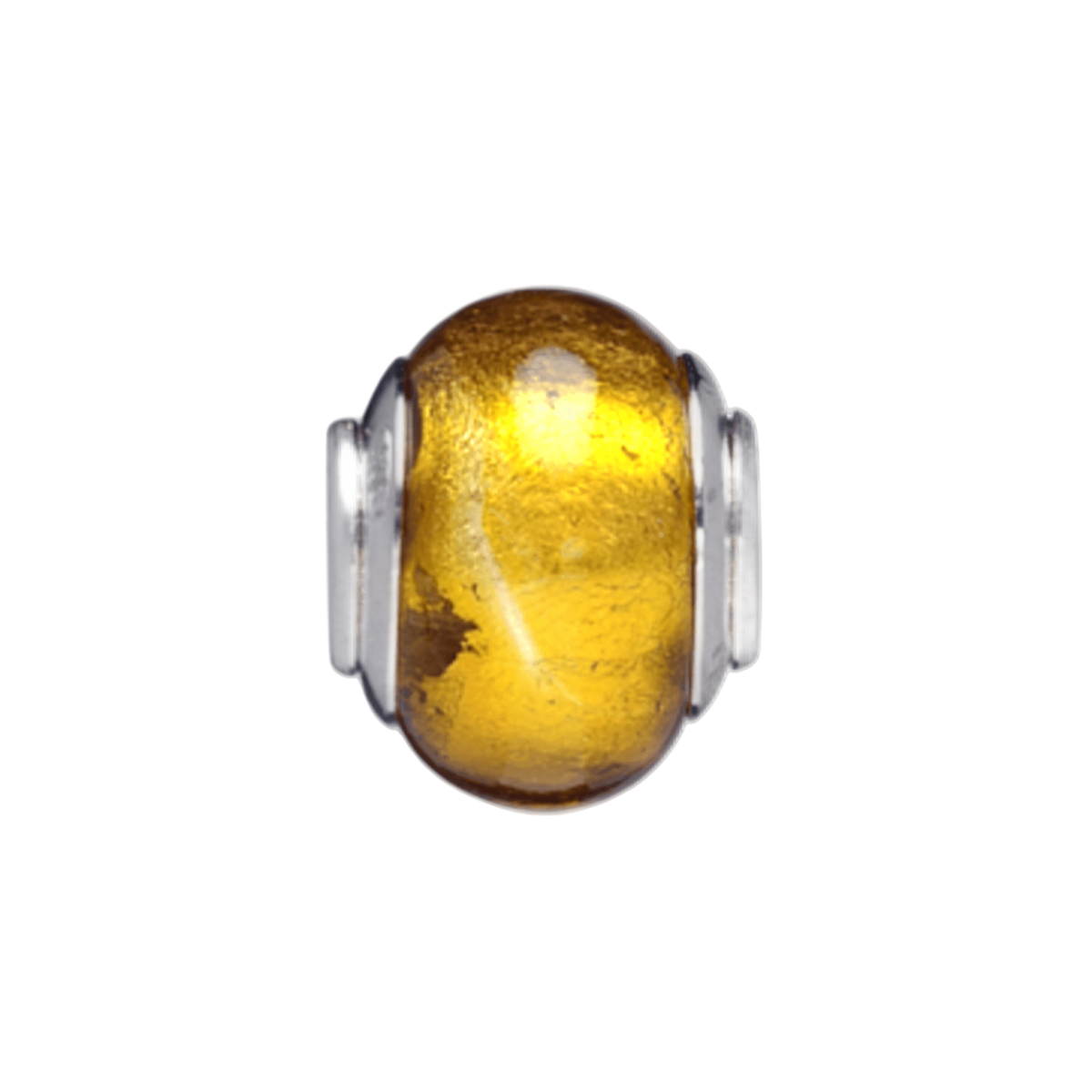 Mother Earth Amber Glass Bead Charm