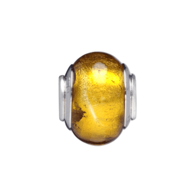 Mother Earth Amber Glass Bead Charm