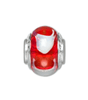 Heart Red Swirl Bead Charm