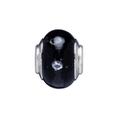 Black Color My World Bead Charm