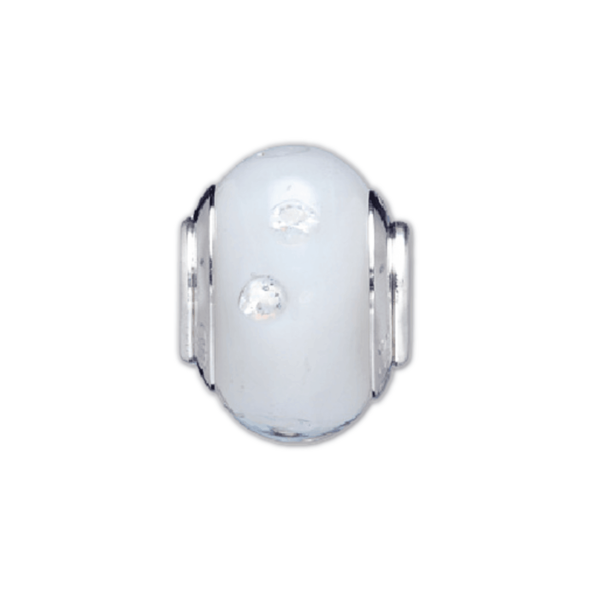 Military Jewelry, Military Charms, Military Gifts, Glass Spacer White