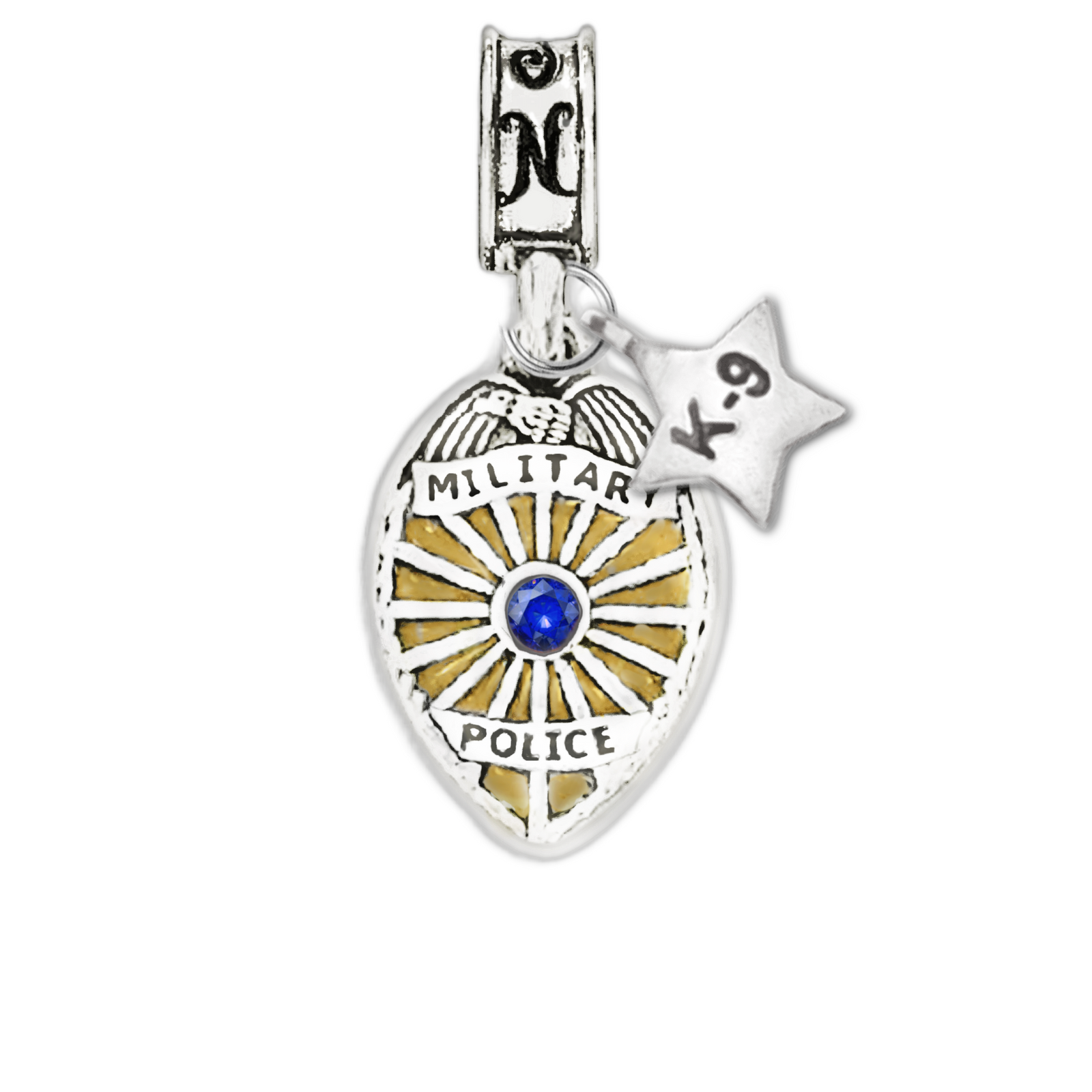 Military Police Badge Blue/Gold K9 Bundle