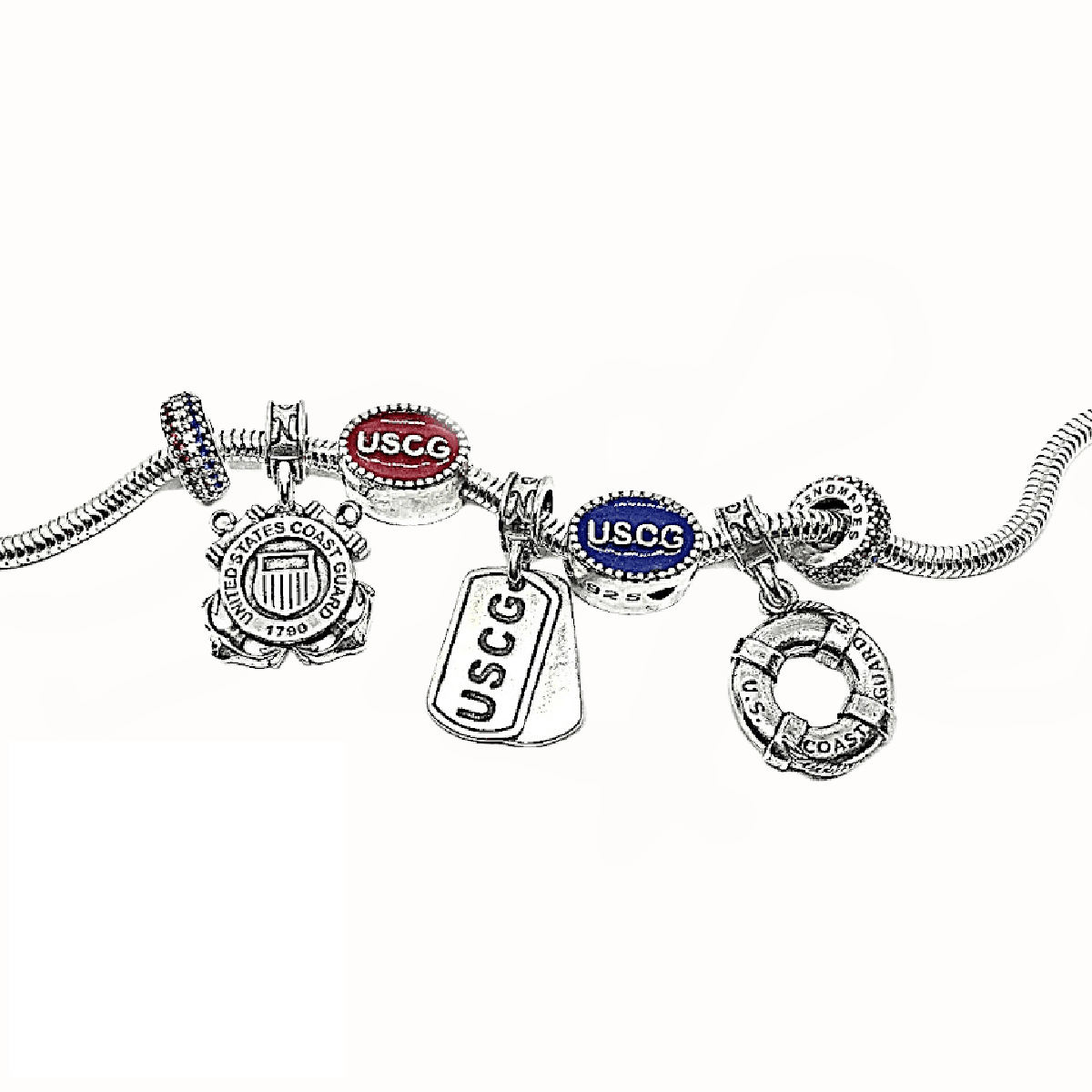 Military Jewelry, Military Charms, Military Gifts, United States Coast Guard, USCG, Coast Guard Dog Tag, Style Shot
