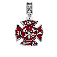 Fire Rescue Badge Charm
