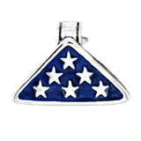 In Honor of (Folded Flag) Bead Charm