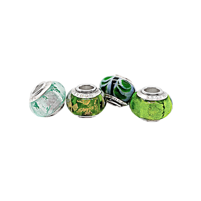 Green With Envy Glass Bead Charm Bundle