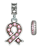 Breast Cancer Awareness, Pink Ribbon, Pink and White Spacer, October, Breast Cancer Awareness