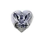 Navy Spacer Bead, Hero Heart Navy, USN bead