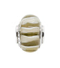 Khaki Striped Glass Spacer