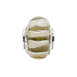 Khaki Striped Glass Spacer