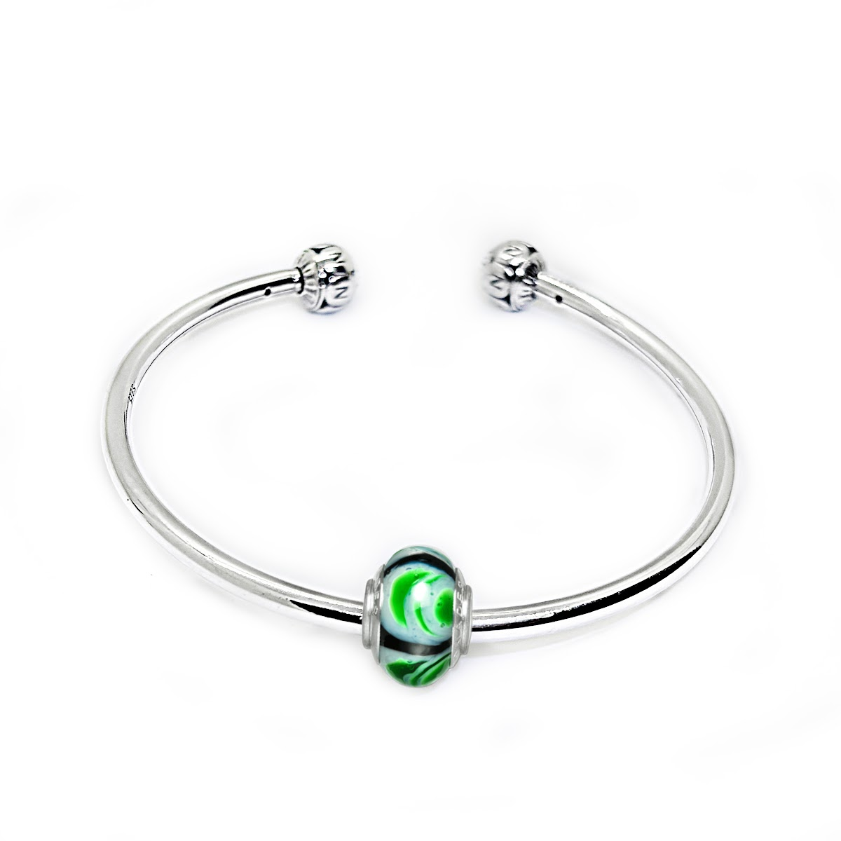 Lilypad Glass Bead Charm