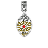 Military Jewelry, Military Charms, Military Gifts, MP Badge Charm, Military Police Badge Charm red/gold