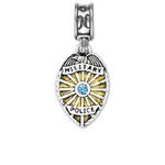 Military Police Badge, MP Badge Charm, Blue/Gold