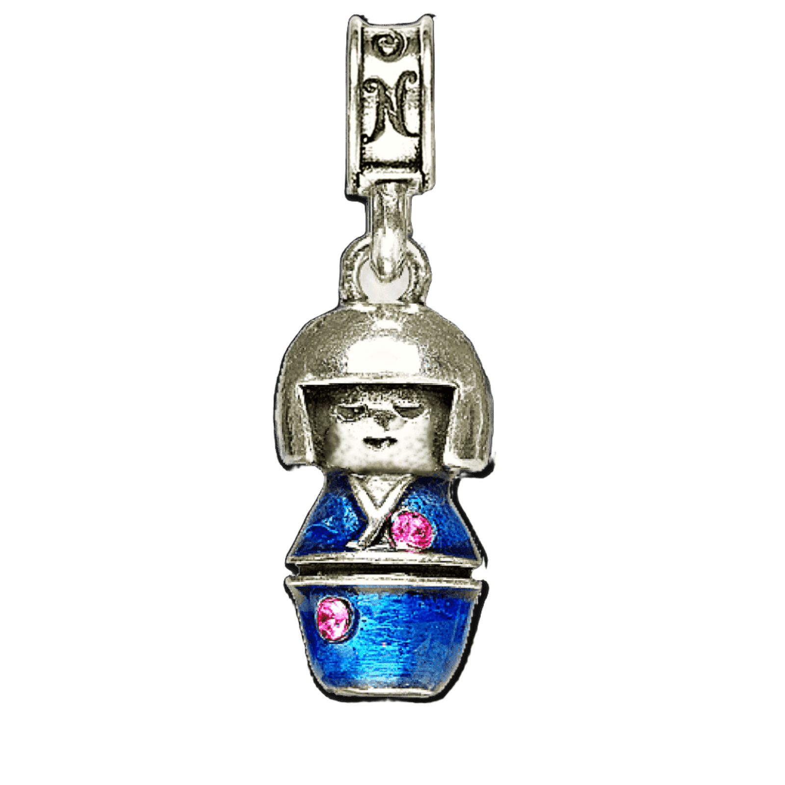 MCAS Iwakuni Blue Kokeshi Doll Charm