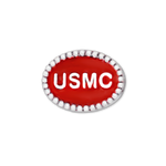 USMC Charm Bead Sterling Silver