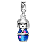 MCAS Iwakuni Blue Kokeshi Doll Charm