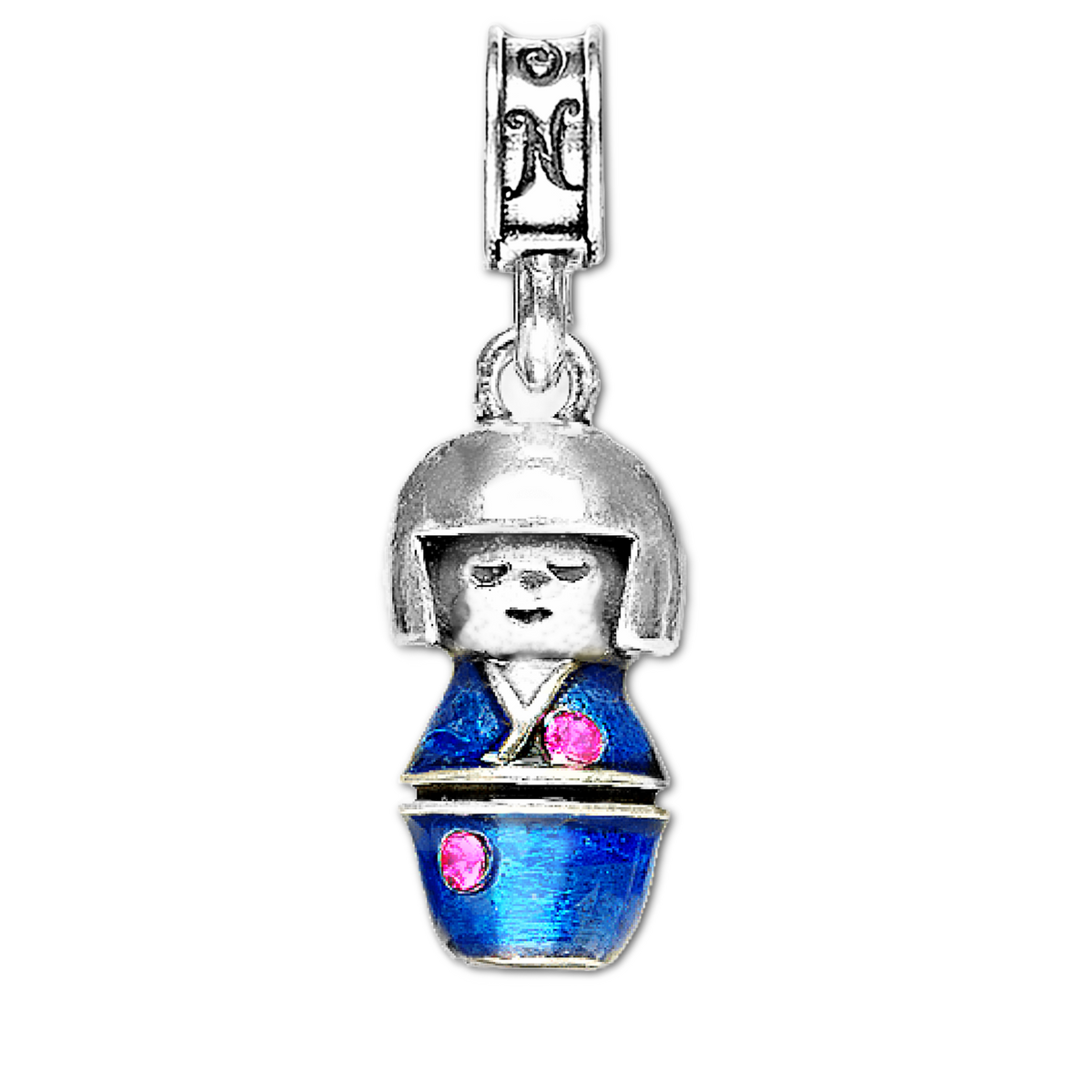 MCAS Iwakuni Blue Kokeshi Doll Charm