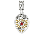 Military Police Badge, MP Badge Charm, Red/Gold