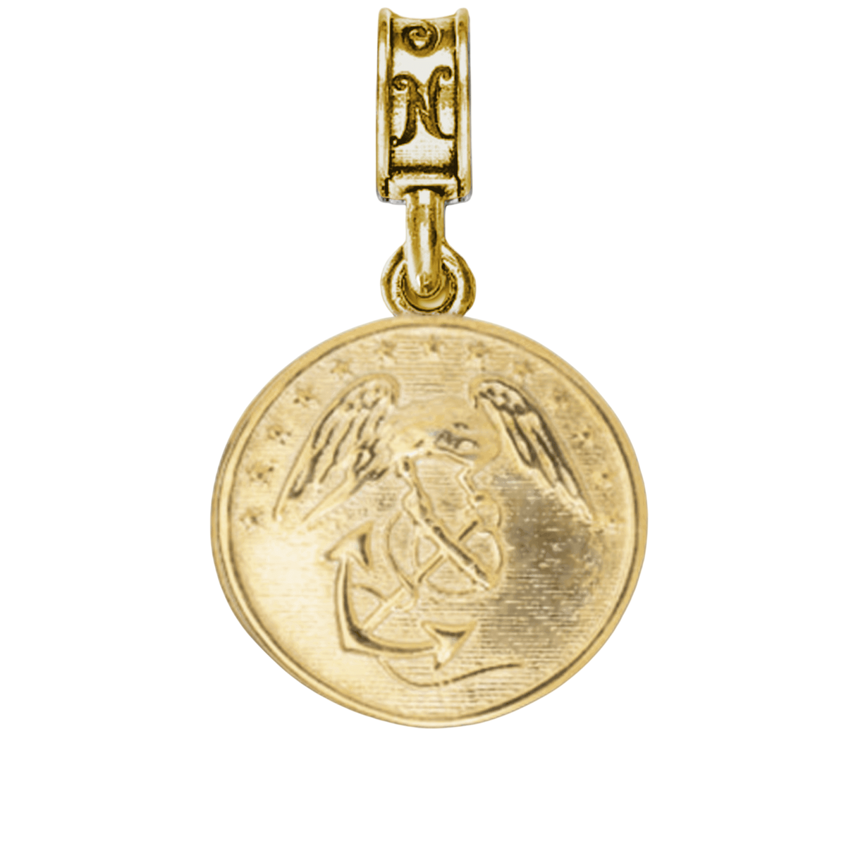 Marine Corps Button Sterling Silver Charm