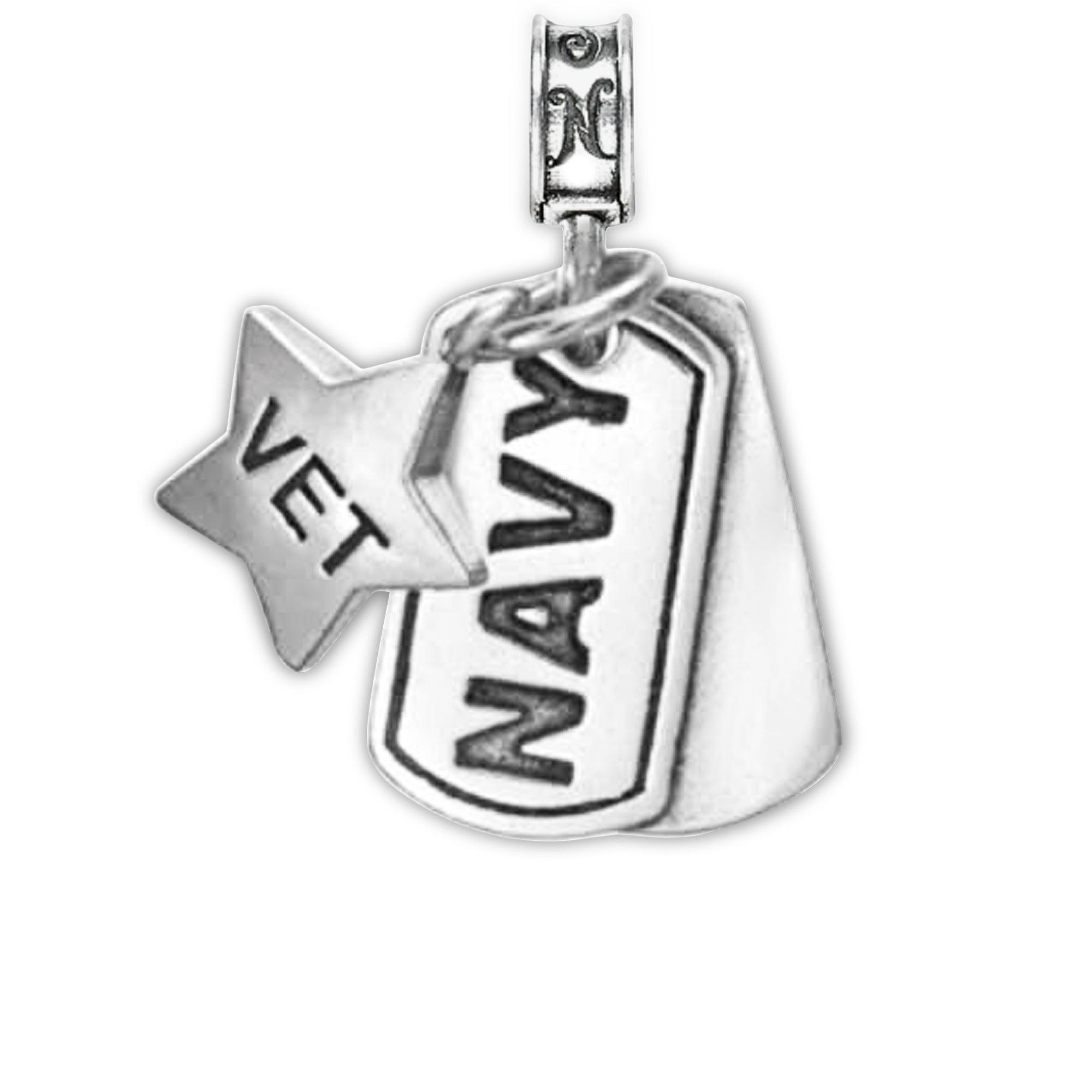 Military Jewelry, Military Charms, Navy, USN, Military Gifts, Navy Dog Tag, Navy Veteran