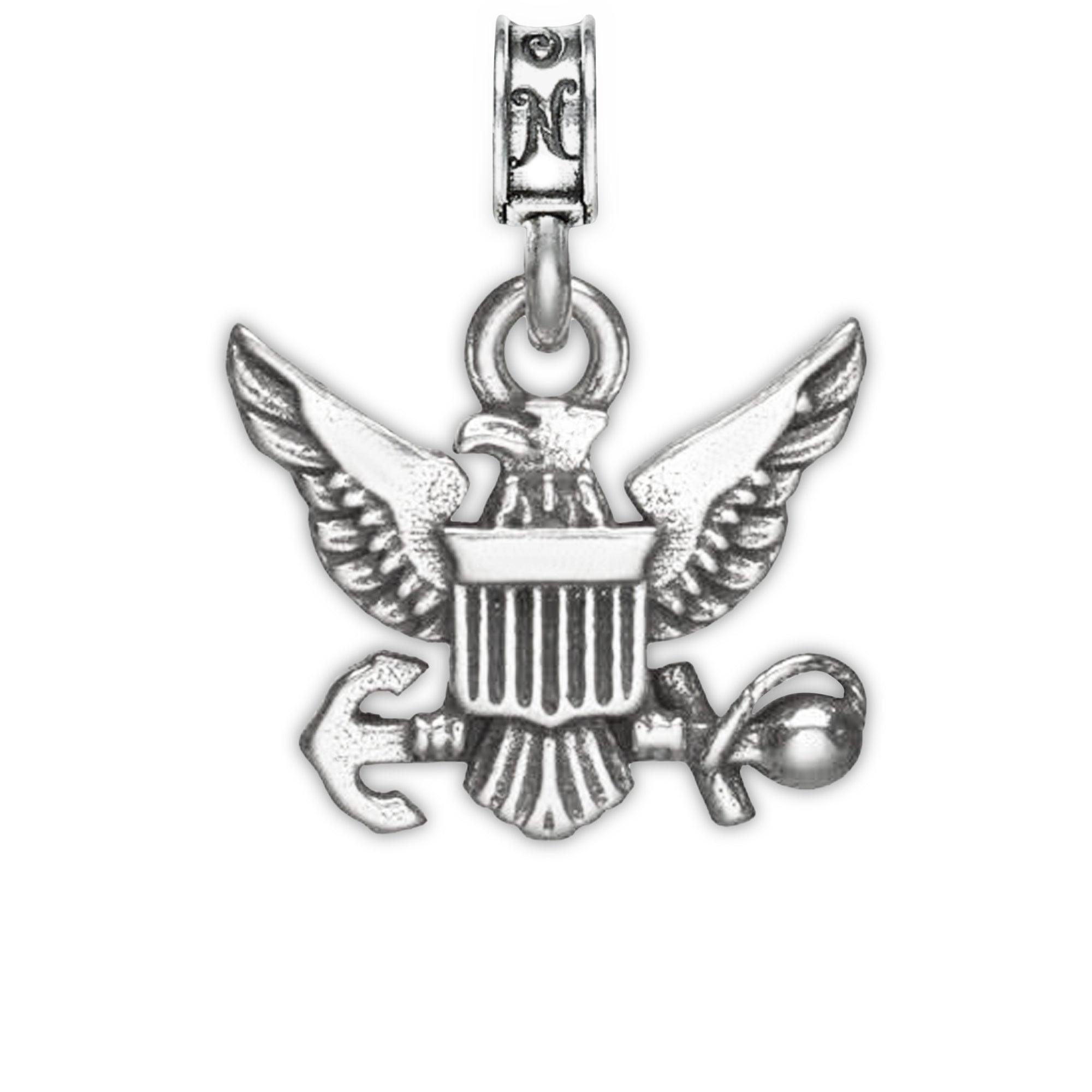 Military Jewelry, Military Charms, Navy, USN, Military Gifts, Navy Emblem