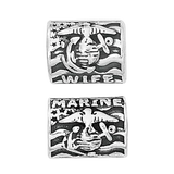  Military Jewelry, Military Charms, Marine Corps, USMC, Military Gifts, Proud Marine Corps Wife Proud USMC Wife