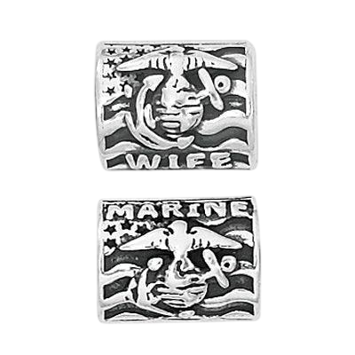  Military Jewelry, Military Charms, Marine Corps, USMC, Military Gifts, Proud Marine Corps Wife Proud USMC Wife